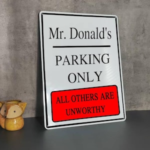 Custom Parking Sign for Him,Personalized Aluminum Logo with Text Art,Custom Metal Sign,Weatherproof Metal Sign,Deliveries Sign,Outdoor Sign