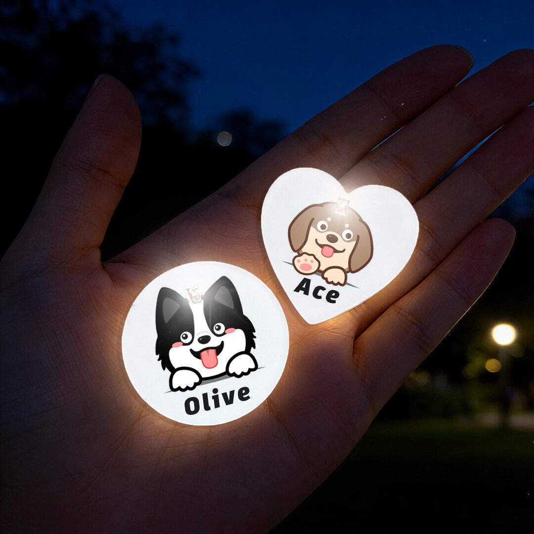 Custom Luminous Chest Badge With Pet Photo, Personalized Glow PVC Badge ...