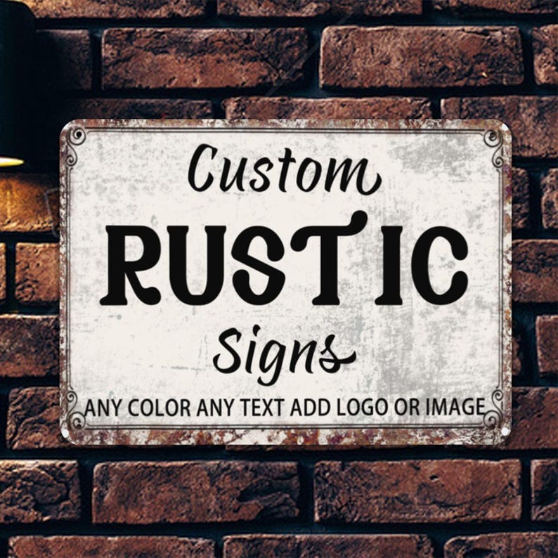 Custom Rustic Signage Personalized Rustic Metal Sign: Custom Text, Outdoor Decor - Etsy