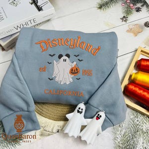 Chemise d&#39;Halloween brodée souris dessin animé, sweat-shirt Halloween Magic Kingdom, chemise souris dessin animé Halloween, chemise Halloween personnalisée
