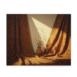 Myanmar Fabric design Puzzle - 120, 252, 500-Piece Options, Home Decor, Gift for Relaxation, Mindfulness Activity, Cozy Vibe