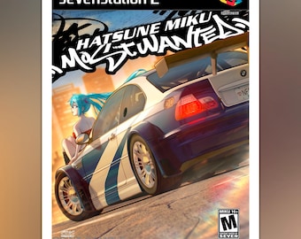 Hatsune Miku + NFS Most Wanted BMW M3 GTR | Art Print | 5x7" / 12x16" / 18x24"