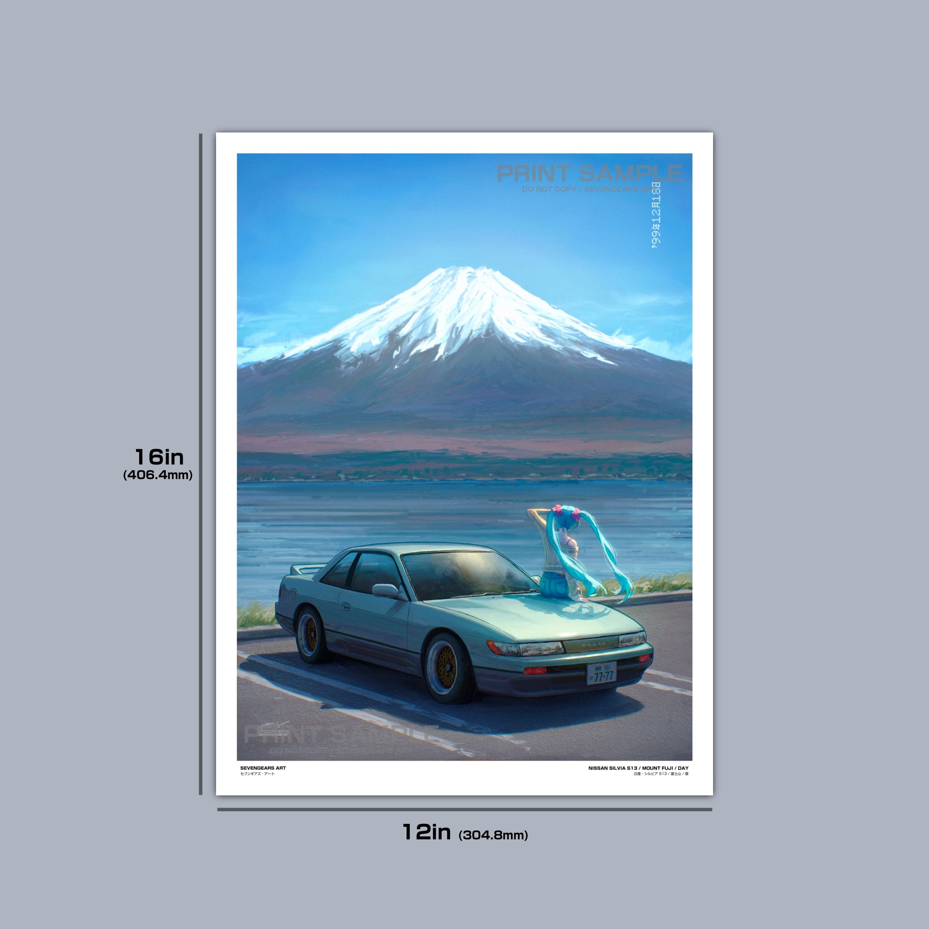 Hatsune Miku + Nissan Silvia S13 | Art Print | 5x7