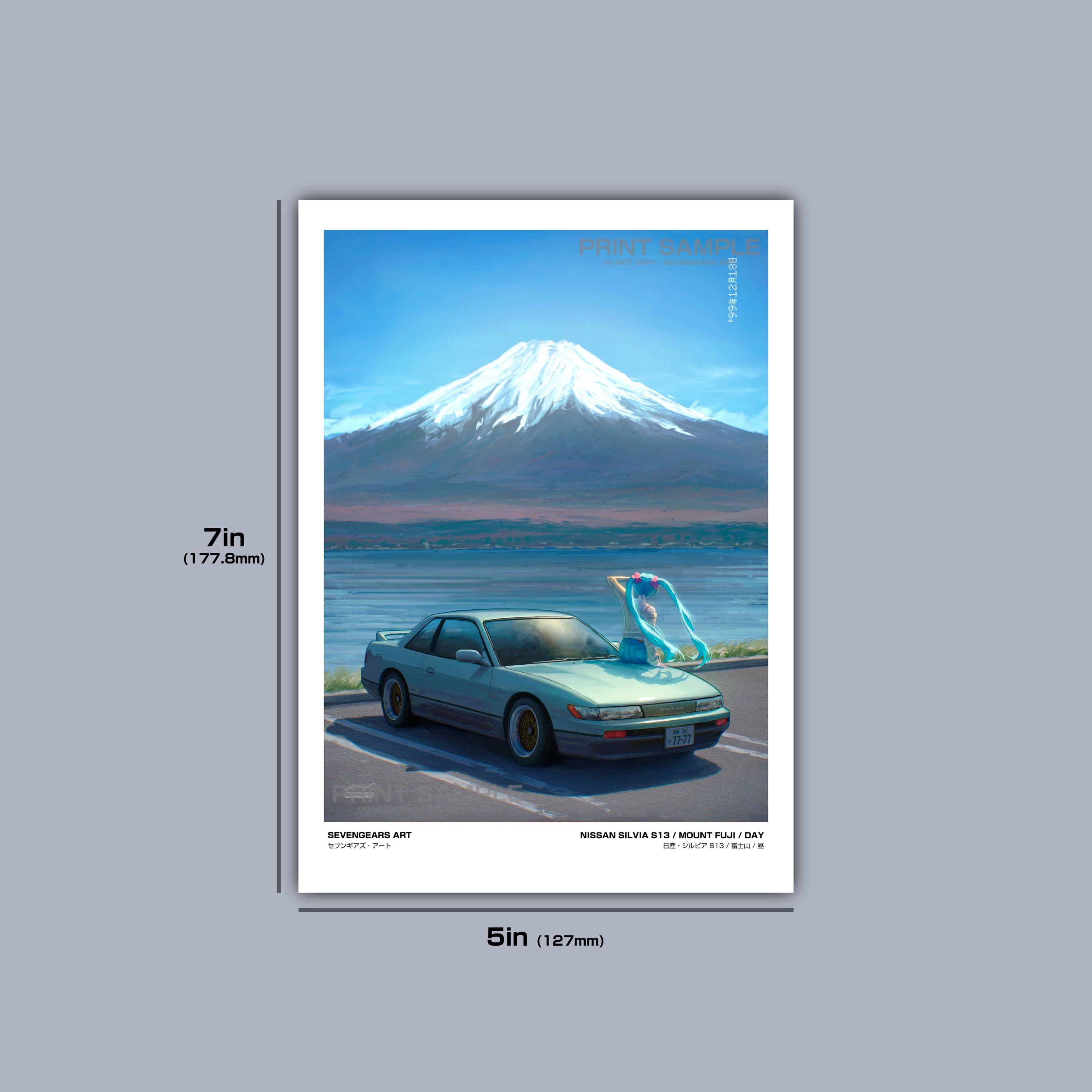 Hatsune Miku + Nissan Silvia S13 | Art Print | 5x7