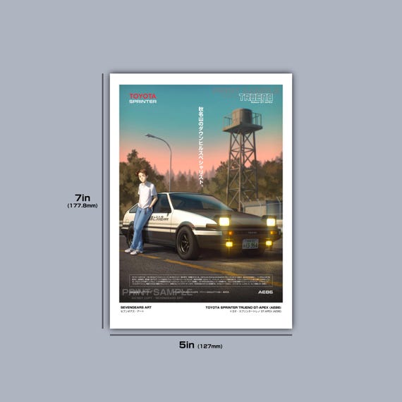 AE86 Sprinter Trueno | Art Print | 5x7 AE86 Sprinter Trueno | Art Print | 5x7