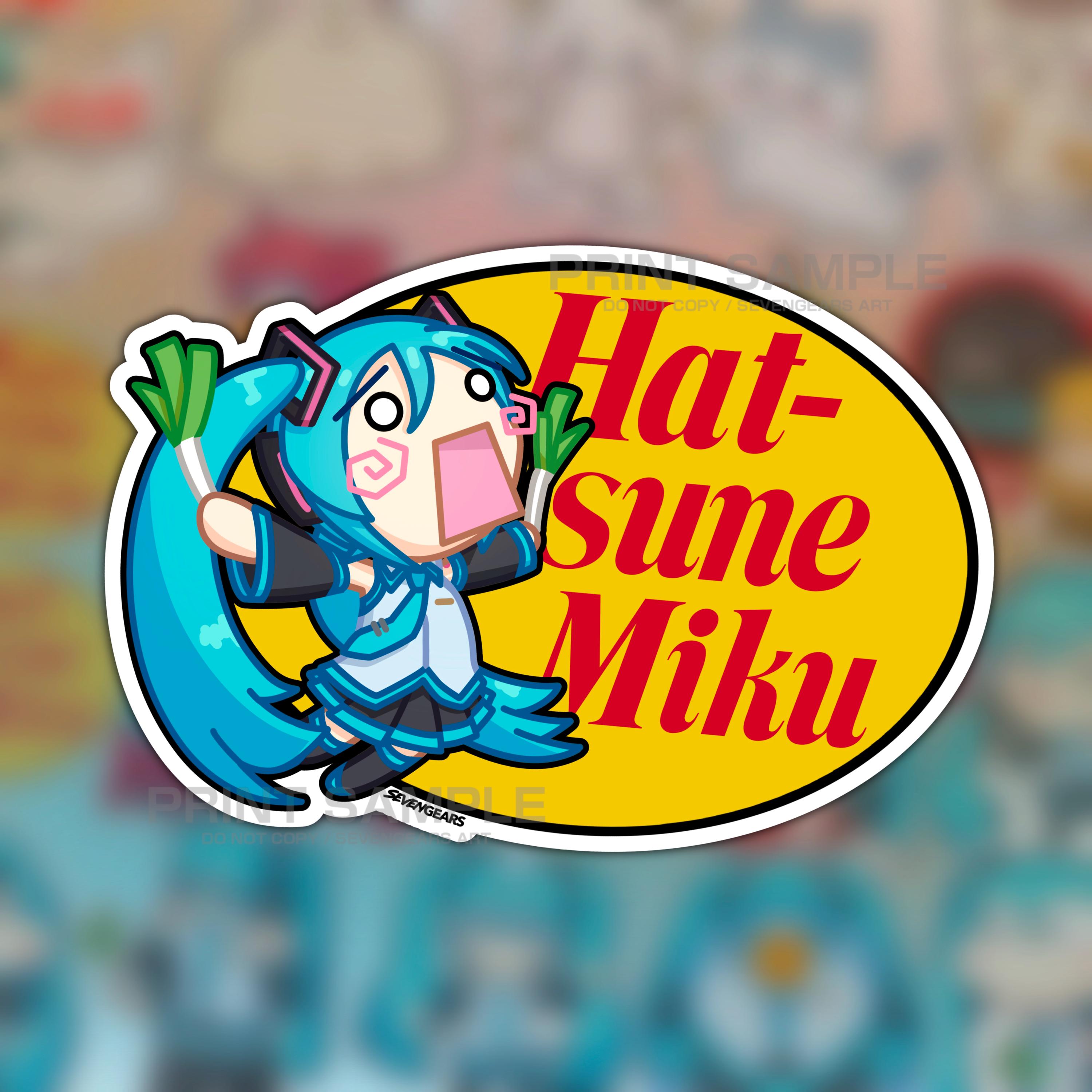 Miku Sorry Sticker Goofy Miku Stickers (miku Pro Shops, MIK-UU'S, Miku Veggie Juice, Miku ...