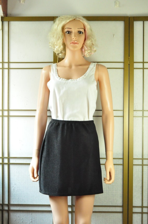 Vintage Womens Teens 90s Sassy Black Mini Skirt Hot Kiss Iridescent Black Scooter Juniors Retro Rocker High School Large Y2K Stretch Etsy Canada