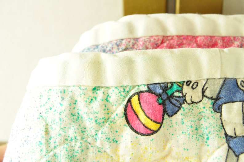 Vintage Baby Blanket Quilted Crib Pad Warner Brothers Baby Etsy