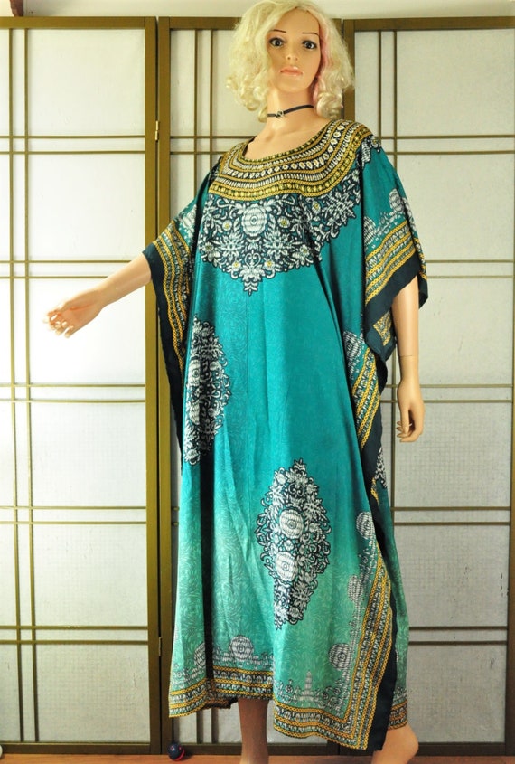 Vintage Womens Muu Muu Caftan Indian Tunic Dress … - image 1