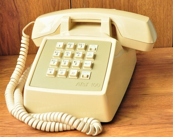 Vintage Push Button Dial Phone Telephone 80s 90s Untested AT&T 1992