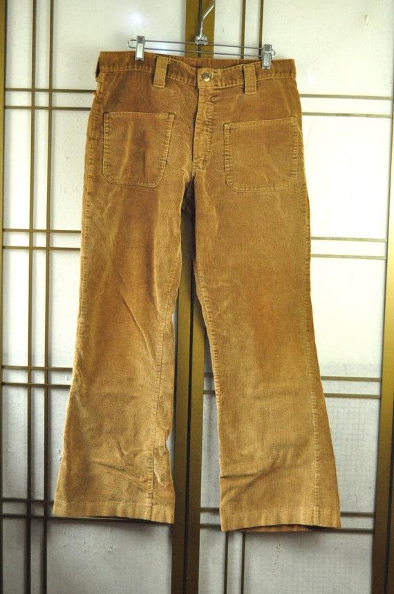 Vintage Mens Corduroy Sports Pants Slacks 80s 70s… - image 1
