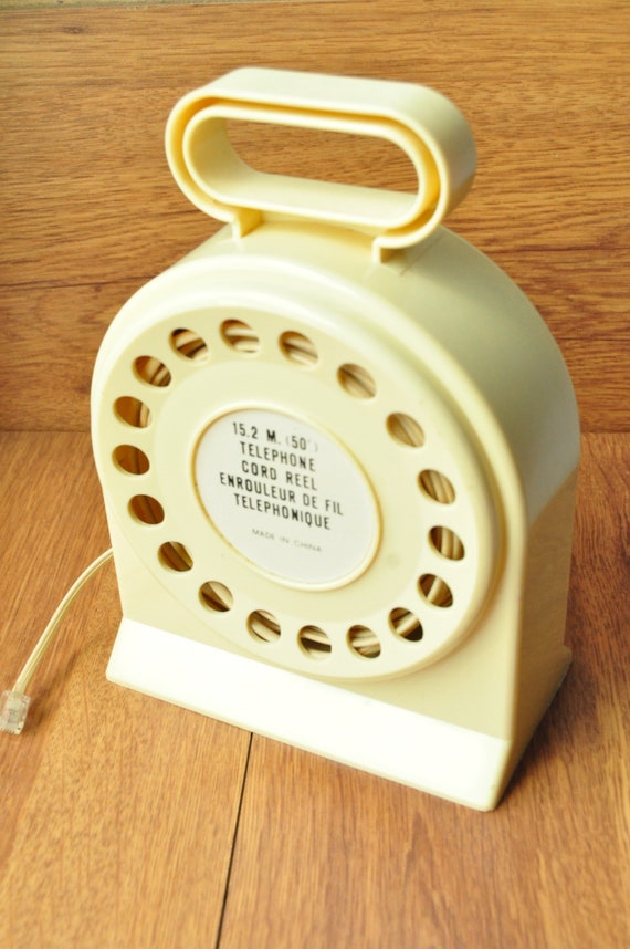 Vintage Telephone Cord Reel 80s 70s Item 57910 Untested Retro Prop