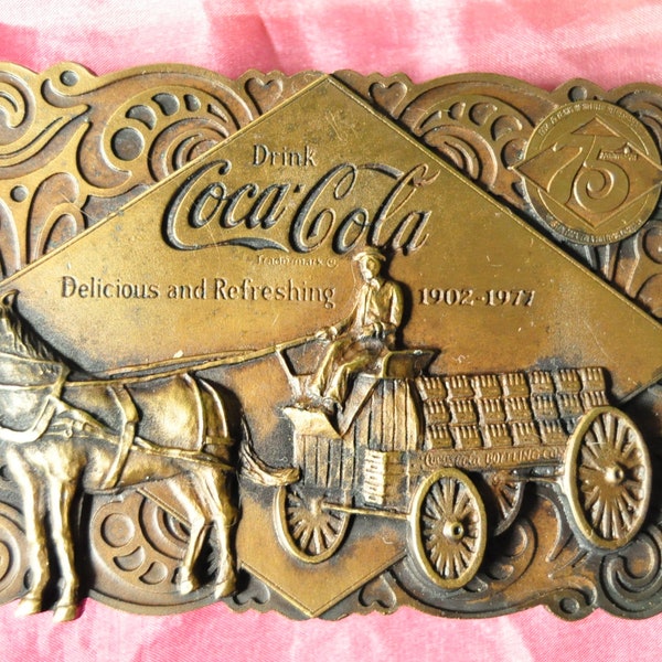 Boucle De Ceinture Vintage Bergamot Brass Works 'I'm Proud To Be An American Trucker' - Made In USA
