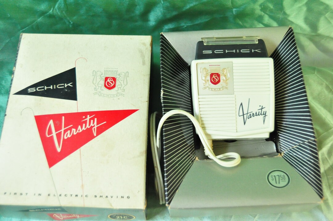 Vintage Schick Varsity Electric Razor With Original Box & Cord Model ...