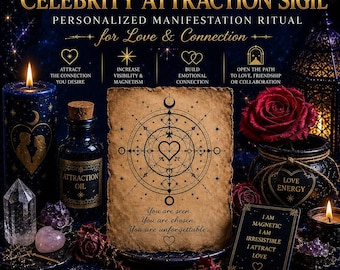 Custom Celebrity Attraction Sigil | Personalized Manifestation Ritual for Love & Connection