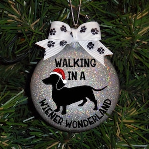 Personalized dachshund christmas ornaments deals