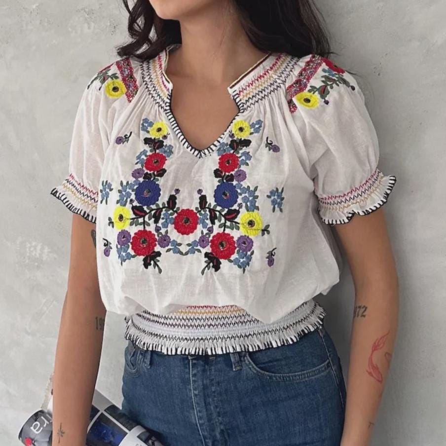 Peasant Blouse in Cotton