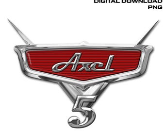 Personalized Cars Custom PNG Logo, Cars Original Birthday Sublimation, Custom Cars Logo with Name and Age, Cars Cake Topper T-Shirt Cliparts