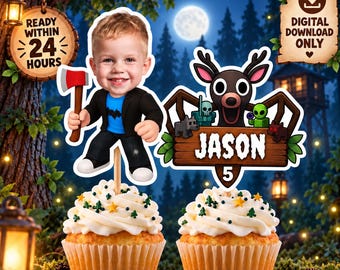 Personalized “99 Nights in the Forest” Cake Topper: Custom Photo Birthday Party (Digital Download)