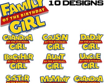 Toy Story Birthday Shirt PNG Bundle – 10 Designs for Girl&#39;s Family | Mommy of the Birthday Girl, Aunt, Grandma | Digital Download