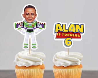 Personalized Toy Story Cake Topper: Custom Lightyear Birthday (Digital Download)