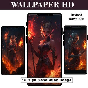 Wallpaper Bundle – 12 High-Resolution iPhone & Android Backgrounds | Anime Girls Elf Manga art Phone wallpaper aspect 6:13