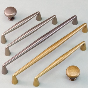Simple Antique Brass Dresser Handles Drawer Pulls Cupboard Handle Cabinet Door Handles Round Knob Dresser Drawer Knobs Retro Style Hardware