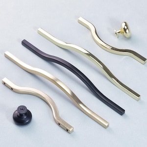 Manijas largas únicas para cajones de tocador, manijas para gabinetes de cocina en oro pulido, manijas para puertas, manijas para armarios, manijas redondas, manijas modernas para herrajes.