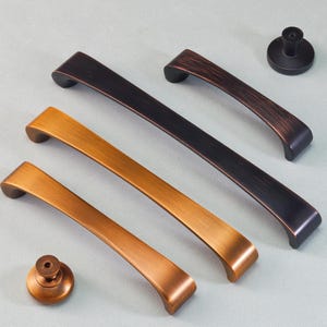 Poignées européennes de commode, bronze huilé, poignées d'armoires de cuisine poignées de porte en laiton antique boutons ronds de placard poignées de quincaillerie