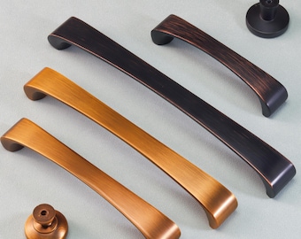 Europäische Griffe Öl eingerieben Bronze Kommode Schublade Pulls Küchenschrank Pull Antique Messing Türgriffe Schrank runde Knöpfe Pulls Hardware