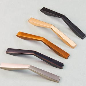 Poignées simples et uniques en or, poignée de tiroir de commode, noire pour armoires de cuisine, poignées de porte en laiton antique, poignées de placard chromées, quincaillerie moderne