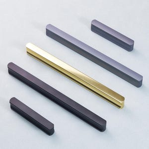 Solid H-Type Long Handles Dresser Drawer Handles Gold Kitchen Cabinet Pulls Door Handles Gray Closet Knobs Pulls Black Modern Hardware Knob
