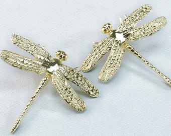 Unique Dragonfly Style Knob Gold Handles Drawer Dresser Pulls Kitchen Cabinet Pull Wardrobe Handle Children's room Door Pull Modern Hardware