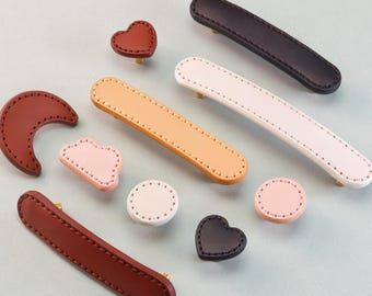 Bunte Ledergriffe Verschiedene Stil Knäufe Dresser Schublade Griffe Küchenschrank Pulls Rosa Türgriff Weiß Schrankknopf Moderne Hardware