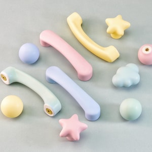 カラフルなセラミックノブプル、ドレッサー引き出しハンドル、キッチン食器棚ハンドル、キャビネットプル、ドアハンドル、子供用ノブプル、モダンなハードウェア