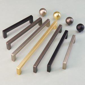 Solid Square Edge Handles Dresser Drawer Handles Gold Kitchen Cabinet Pulls Door Handles Closet Round Knobs Pulls Black Modern Hardware Knob