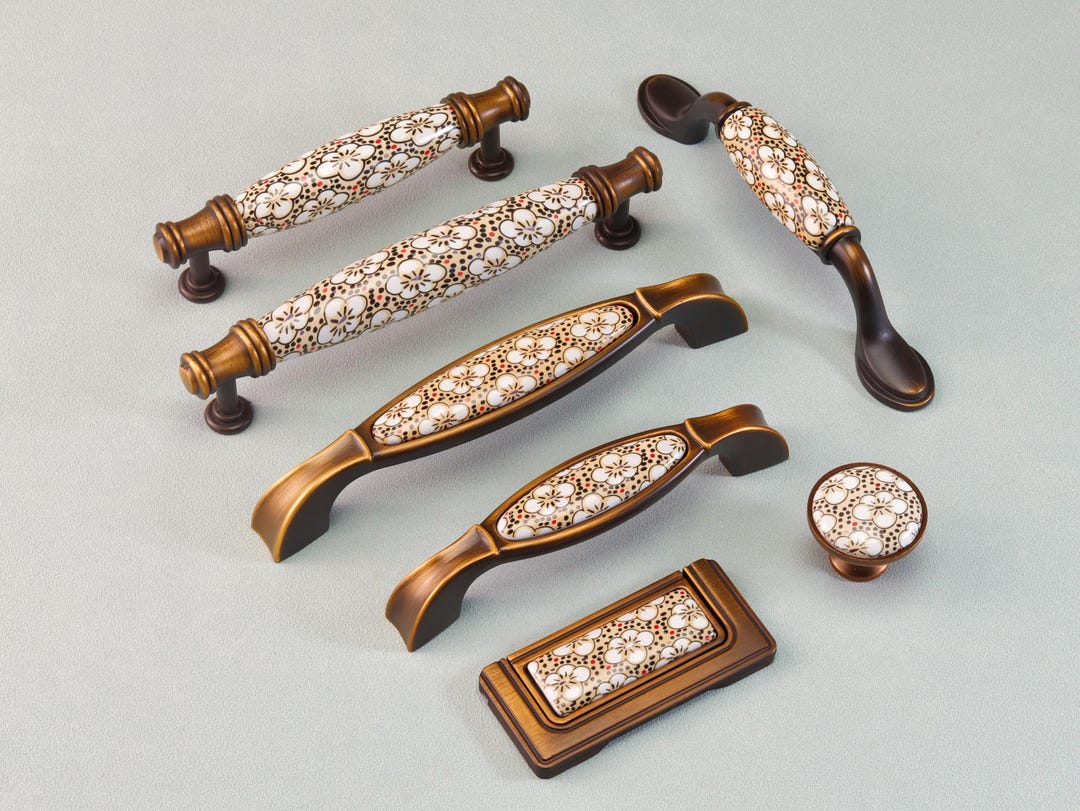Simple Ceramics Handles Dresser Drawer Handles Kitchen Cabinet Pulls ...