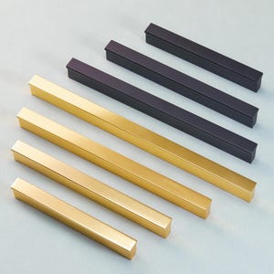 Simple H-Type Long Handles Dresser Drawer Handles Gold Kitchen Cabinet Pulls Door Handles Closet Knobs Pulls Black Modern Hardware Knobs