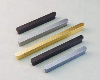 Massive runde Stange lange Griffe Kommode Schubladengriffe Gold Küchenschrank zieht Türgriffe Schrankknöpfe zieht schwarze moderne Hardware Knöpfe