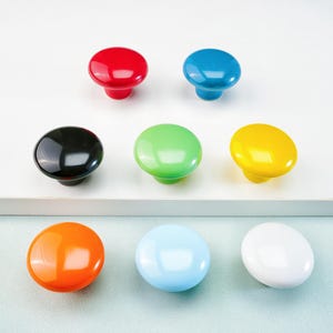 Rainbow Candy Colorful Round Ceramics Knob Pulls Dresser Drawer Handles Furniture Cabinet Pull Door Handle Closet Knob Pulls Modern Hardware
