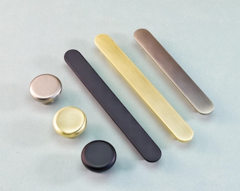 Einfache runde Bar Griffe Kommode Schublade Griffe poliert Gold Küchenschrank zieht schwarze Türgriffe Schrank runde Knöpfe moderne Hardware