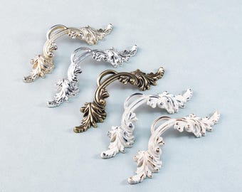 Beautiful Carving Knobs Chrome Handles Drawer Dresser Pulls Kitchen Cabinet Pulls Wardrobe Handle Children's room Door Pulls Modern Hardware