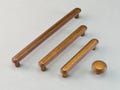 Simple Antique Brass Round Bar Handles Dresser Handles Drawer Pulls Cupboard Handles Cabinet Door Handles Round Knobs Retro Style Hardware product logo