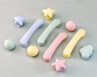 Colorful Ceramics Knobs Pulls Dresser Drawer Handles Kitchen Cupboard Handles Cabinet Pulls Door Handles Children Knob Pull Modern Hardware