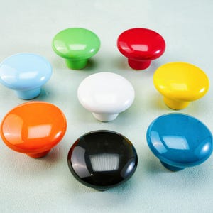 Rainbow Candy Colorful Round Ceramics Knob Pulls Dresser Drawer Handles Furniture Cabinet Pull Door Handle Closet Knob Pulls Modern Hardware