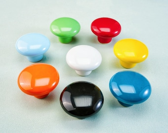 Arc-en-ciel, coloré, rond, céramique, bouton, commode, tiroir, poignées, meubles, armoire, tirer, porte, poignée, placard, bouton, moderne