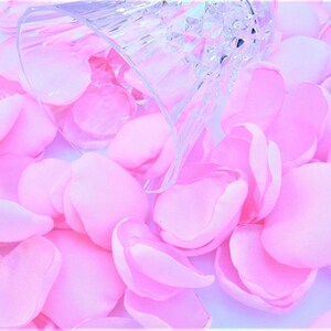 Light Pink Rose Petals, Fabric Rose Petals,  Flower Girl Petals, Satin Rose Petals, Rose Wedding Petals, Wedding Rose Petals, Flower Petals