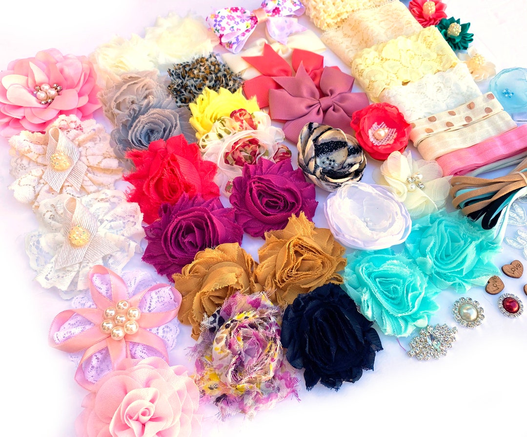 Baby Shower Headband Kit DIY Headband Kit Flower Headband Etsy
