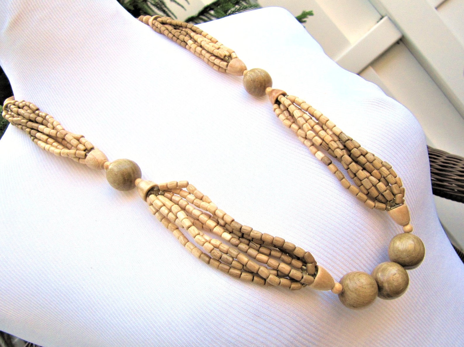 Natural Juniper Necklace, Juniper Jewelry, Juniper Necklace, Wooden