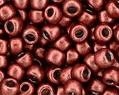 8 0 YPS0012, Hybrid ColorTrends Metallic - AURORA RED , Toho Seed Bead, Red, Copper, Brown, TR-08-YPS0012